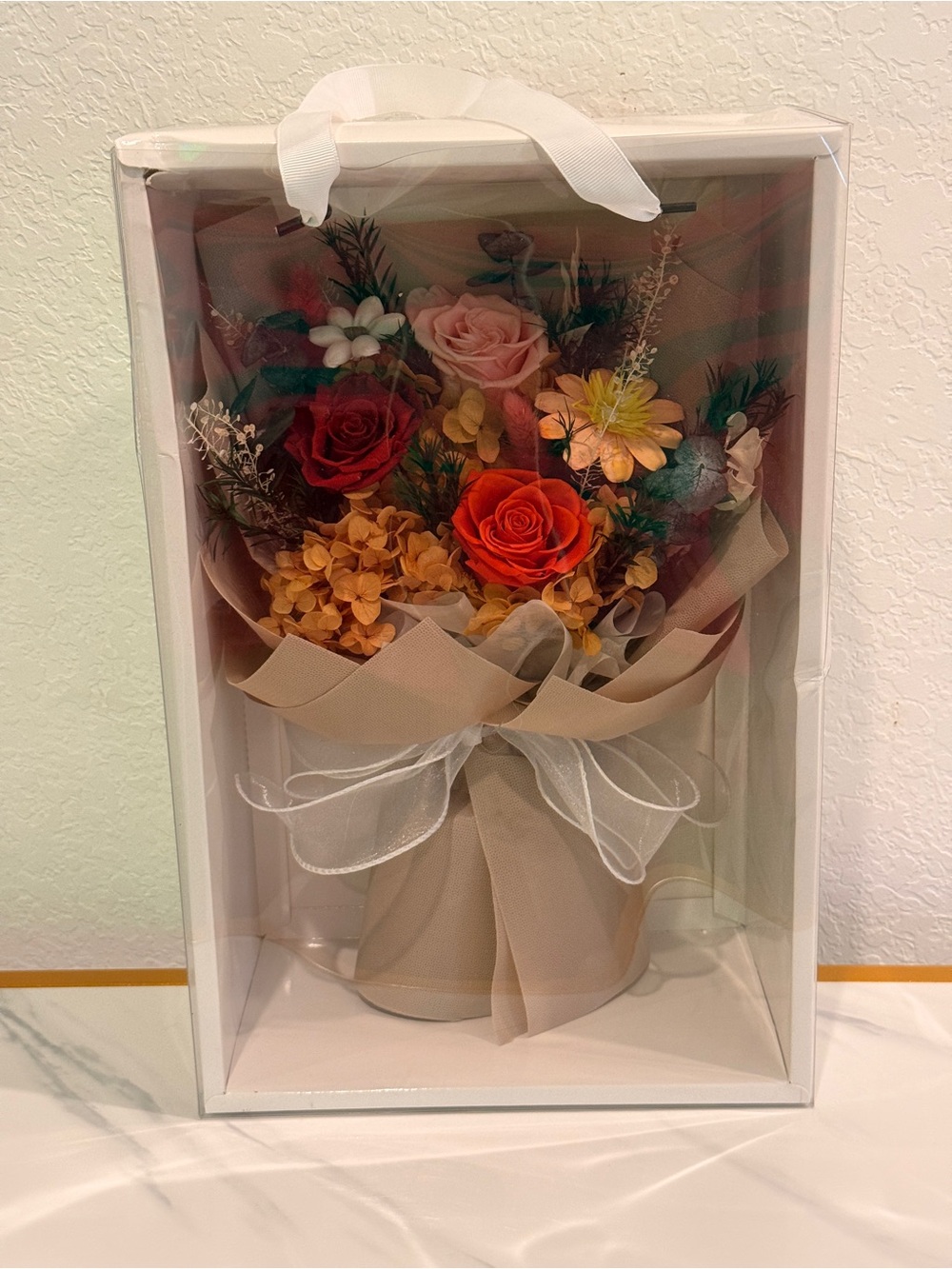 Elegant Mixed Floral Bouquet - Red, Pink & Orange